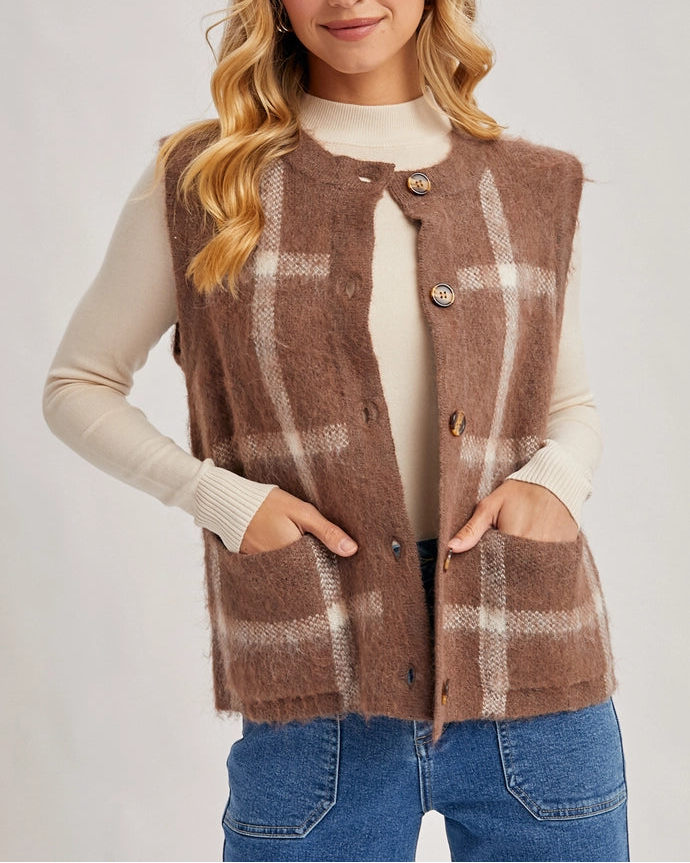 Plaid Sweater Vest