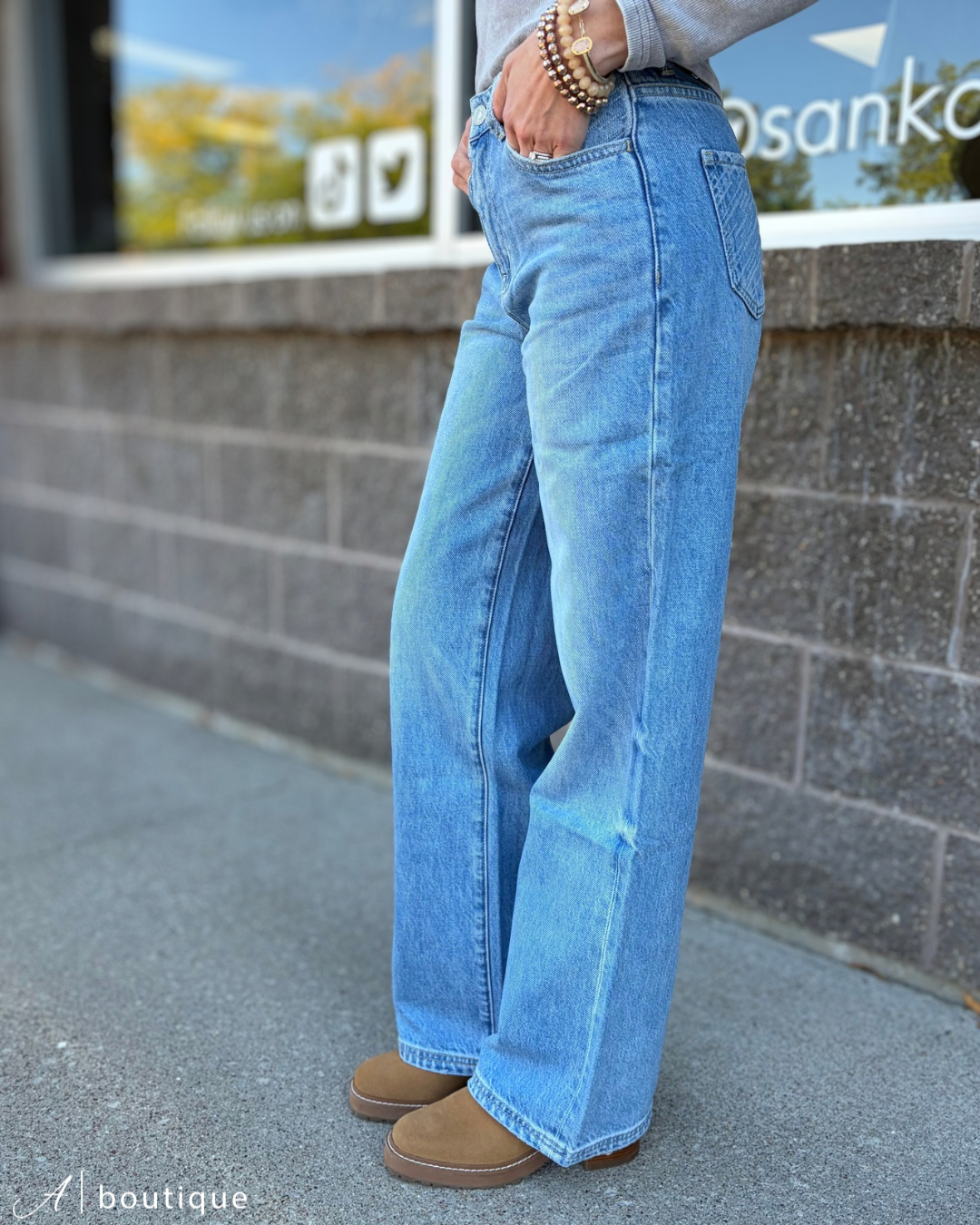 Decker High Rise Straight Leg Denim