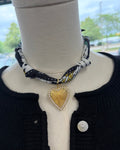 Knotted Heart Scarf Necklace