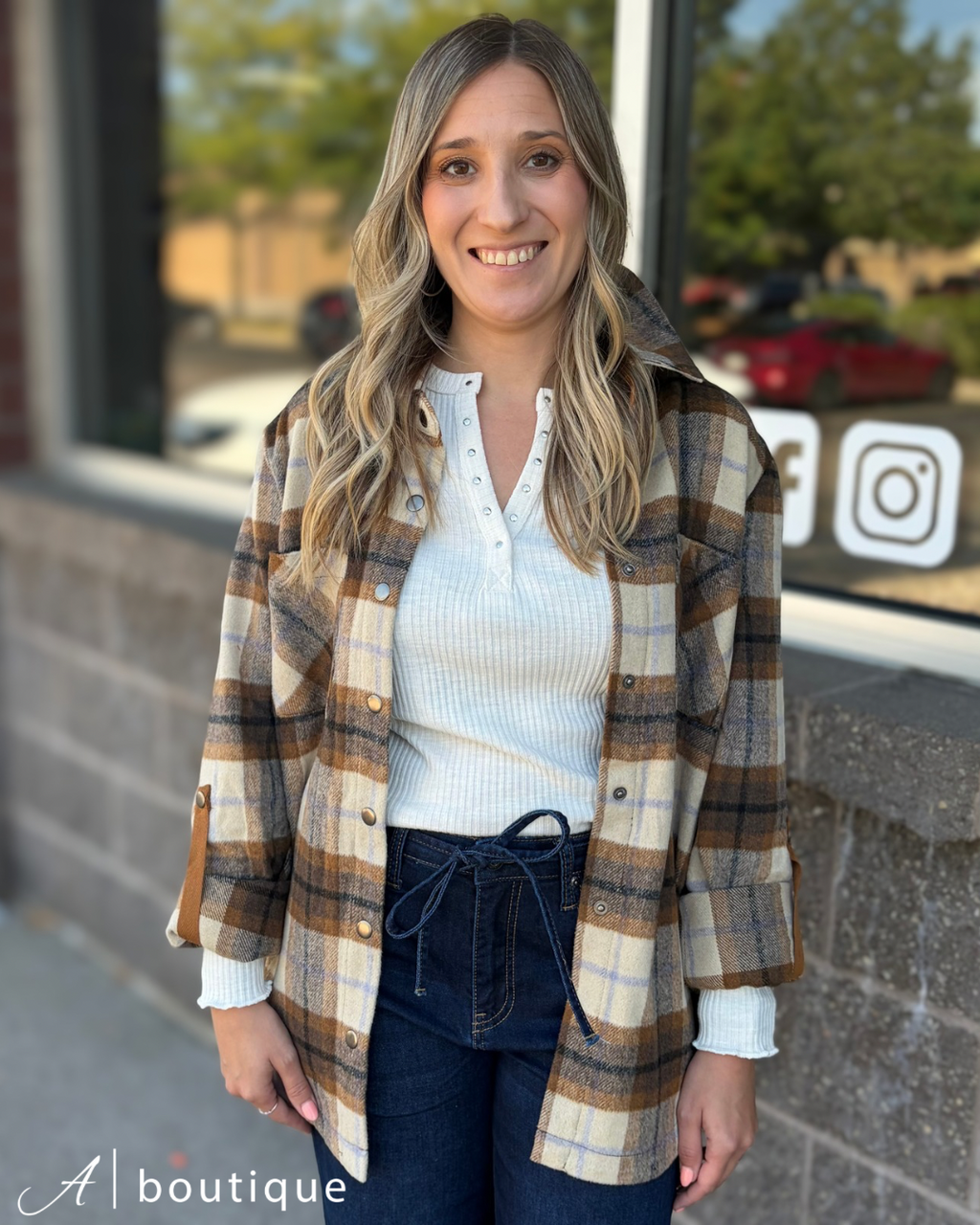 Brushed Plaid Shacket