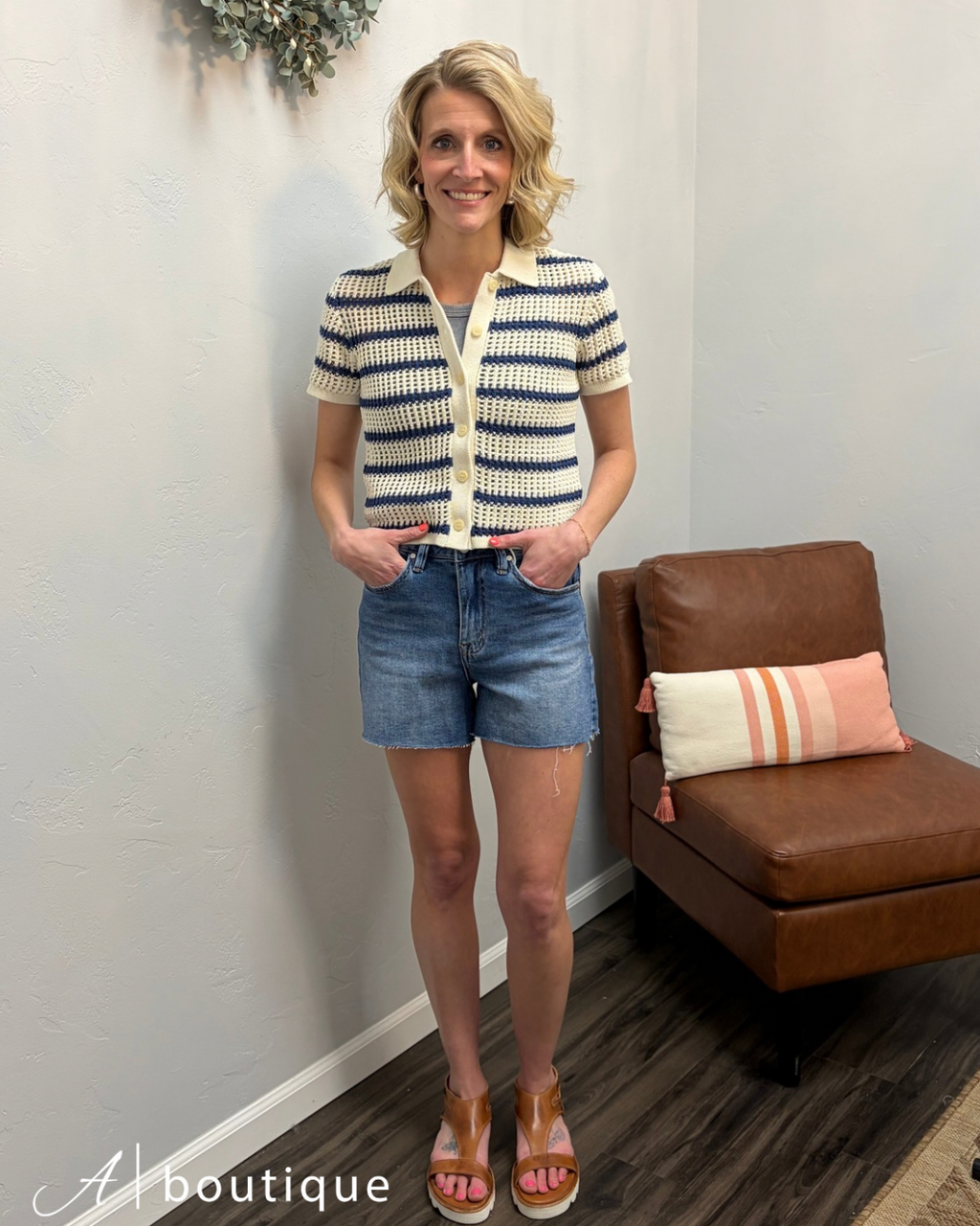 Valentine High Rise Denim Shorts