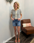 Valentine High Rise Denim Shorts