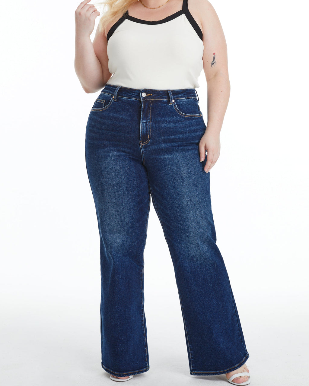 Plus Linda High Rise Wide Leg Denim
